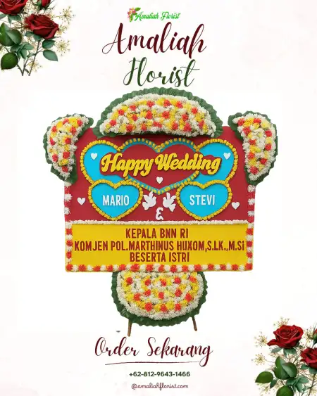 Papan Bunga Pernikahan Srumbung